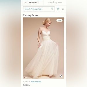 BHLDN Tinsley Wedding Dress NWT